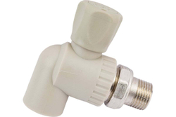 Кран шаровой для радиатора угловой PPR 20х1/2, серый, РТП (27828)