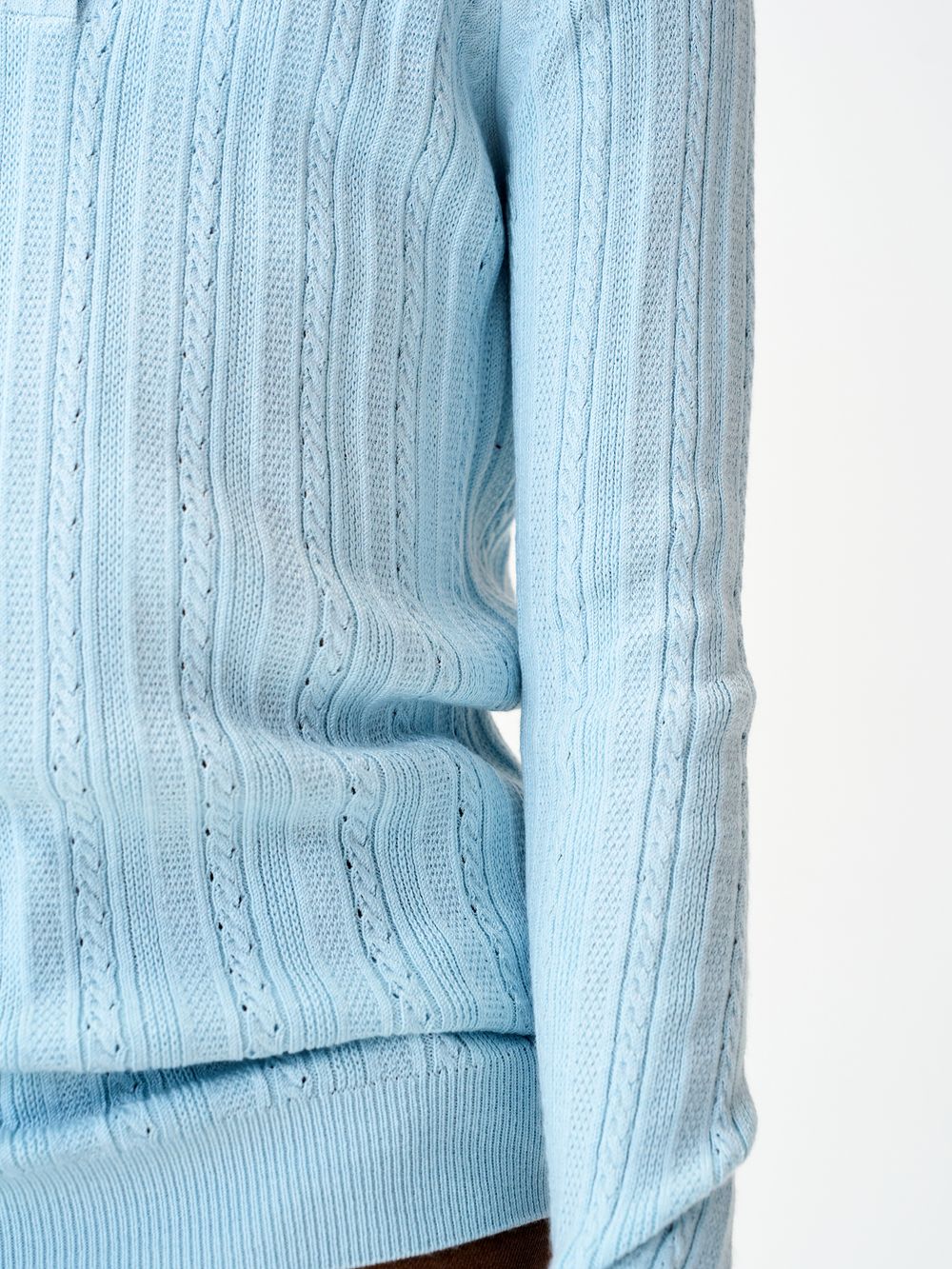 Джемпер поло для девочки1327 небесно-голубой