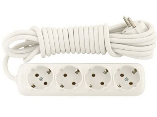Удлинитель 4 гнезда 5м (30шт/кор)