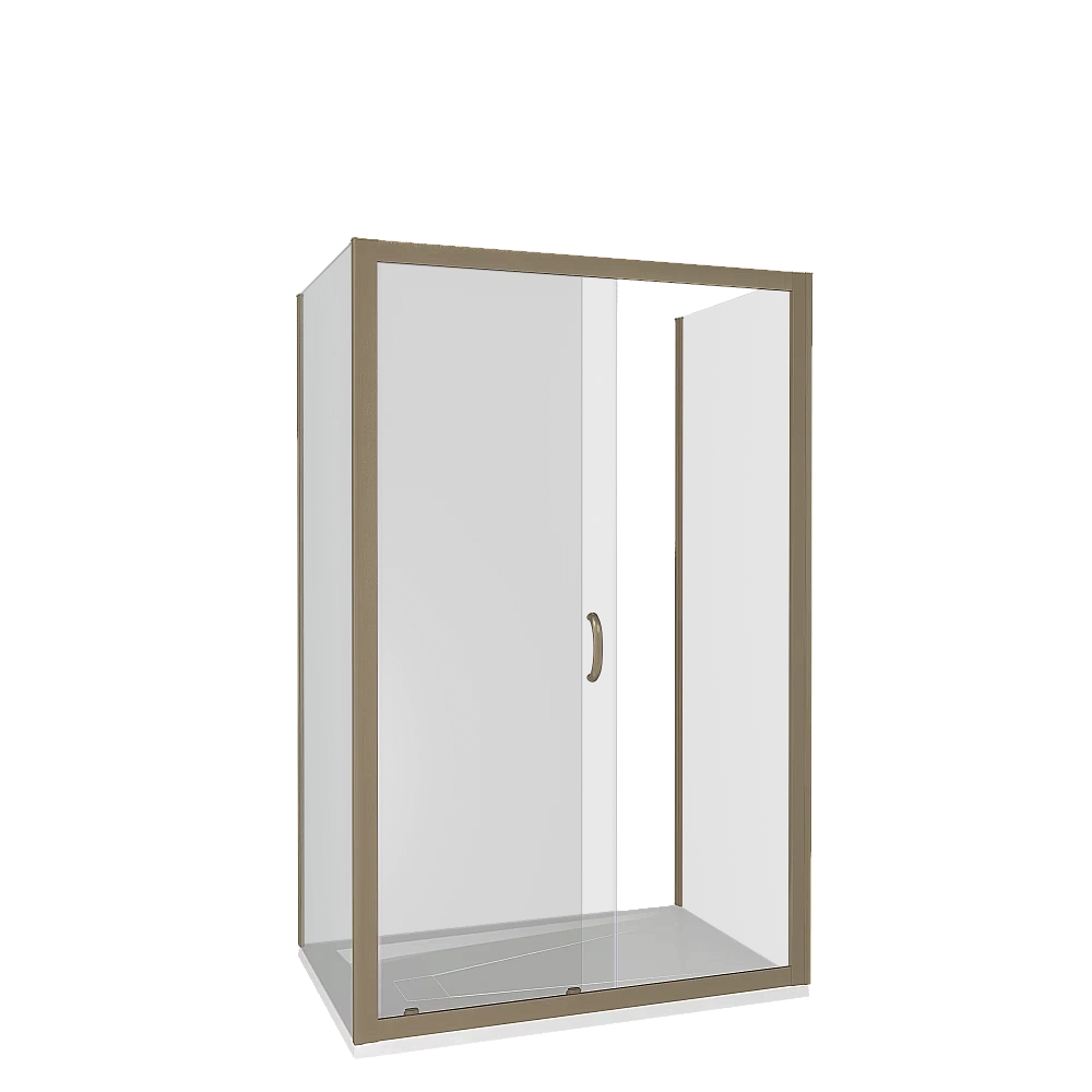 Душевой уголок Good Door JAZZ WTW+SP+SP 130х90 стекло прозрачное/профиль золото