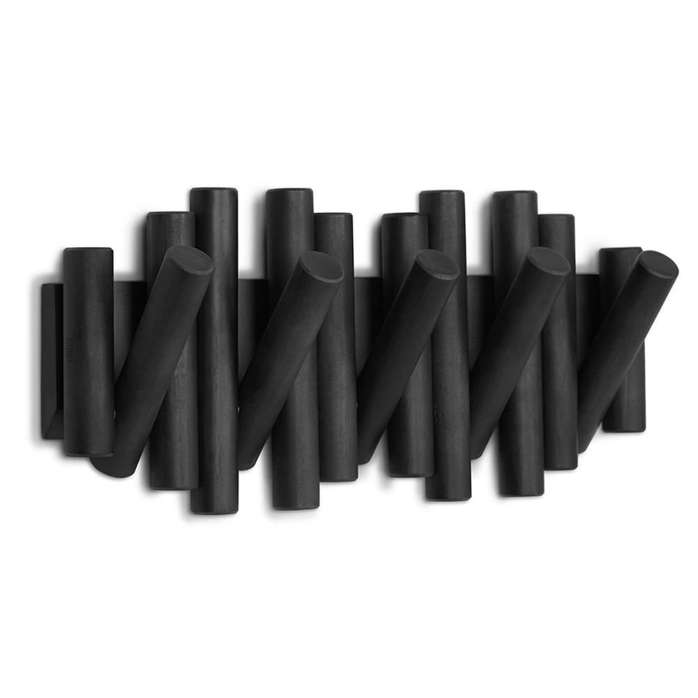 Вешалка настенная UMBRA Picket, 5 крючков, черная