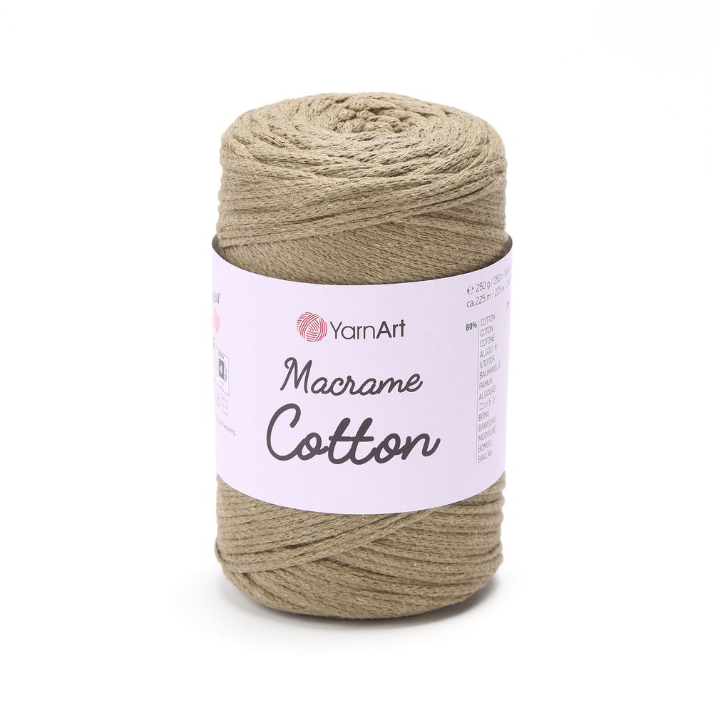 Пряжа YarnArt Macrame Cotton, бежевая оливка