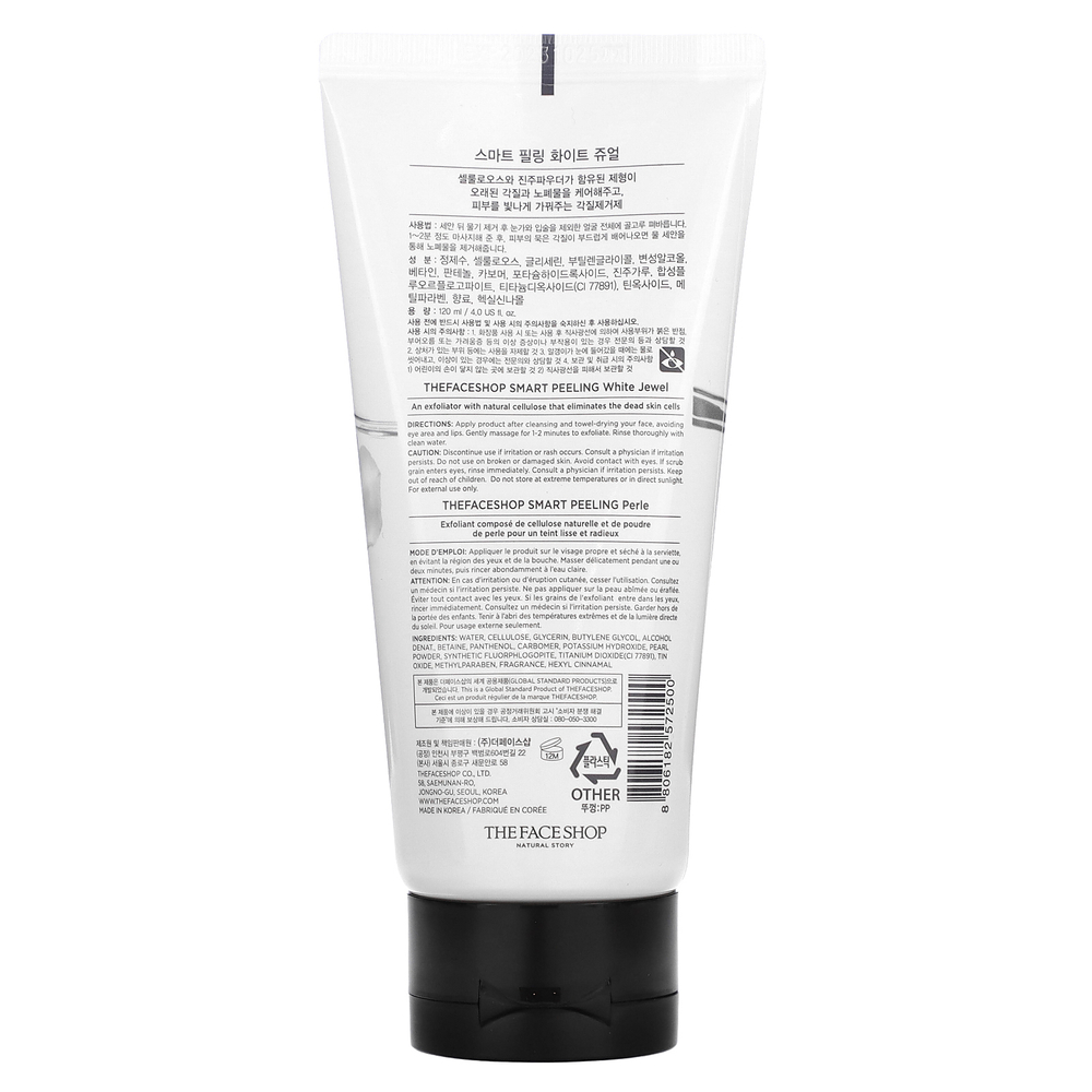The Face Shop, Smart Peeling, перламутр с белым камнем, 120 мл (4 жидк. Унции)