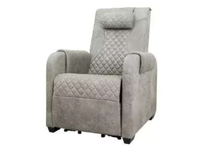 Массажное кресло реклайнер с подъемом FUJIMO LOUNGE UP F7003 VLFL Mouse,  Ivory,