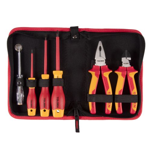 TOLSEN (TTV83306) Набор инструментов диэлектрических, 6 предметов, в футляре на молнии