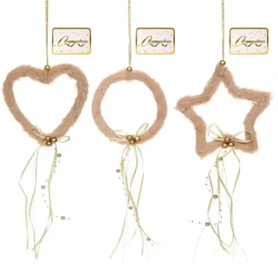 Украшение подвесное «Сказочные фигуры» 12 см (микс), Бежевый