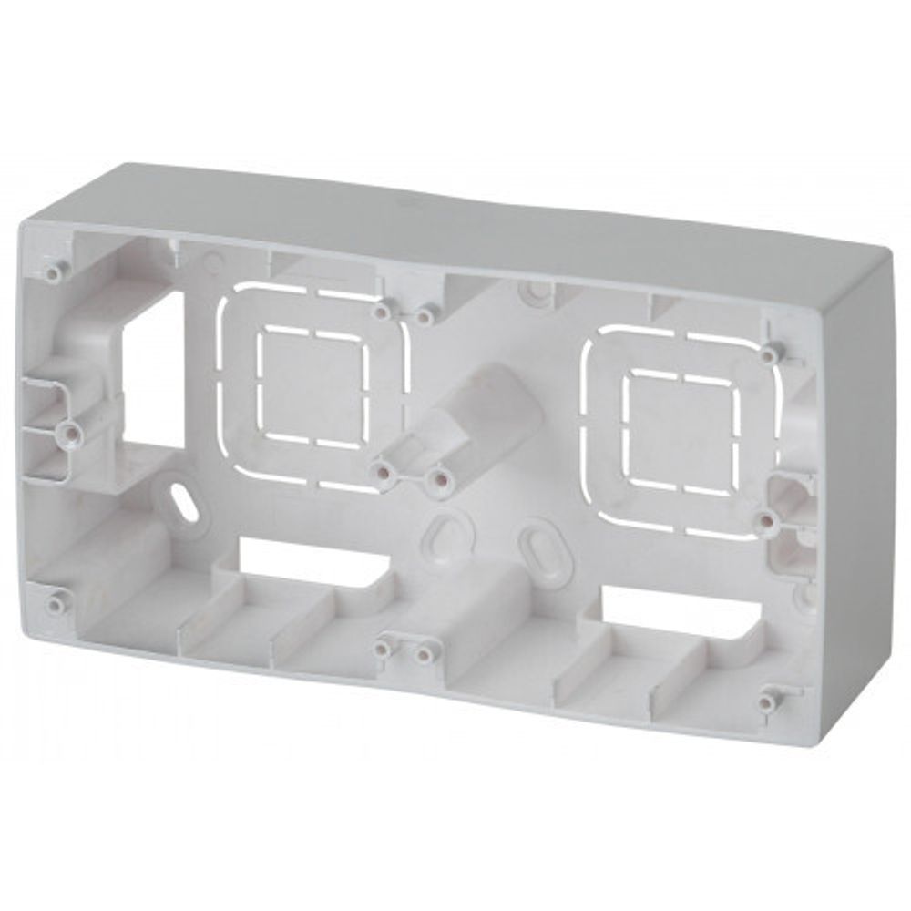 12-6102-03 ЭРА Коробка наклад. монтажа 2 поста, Эра12, алюминий