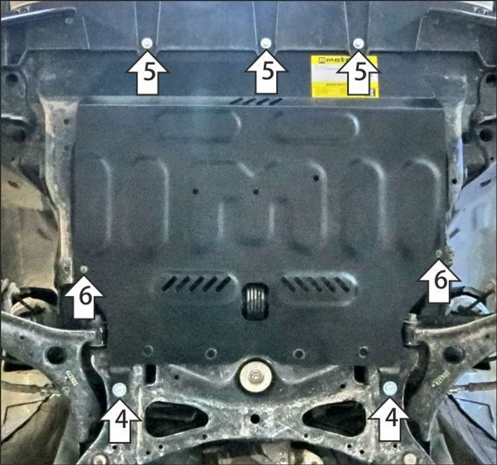 Усиленная защита картера двигателя и КПП (2 мм, сталь) для Honda Vezel 2021- Motodor.70803