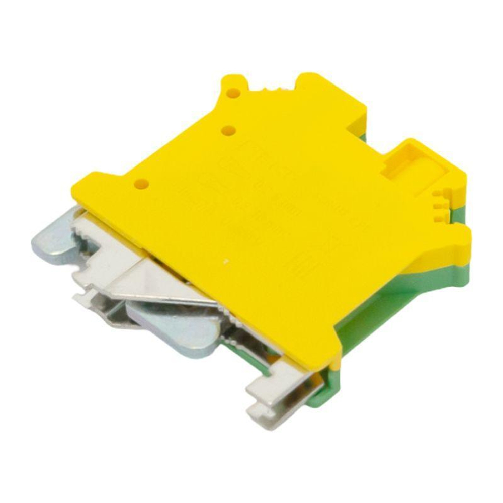 Колодка клеммная винтовая 6 UT земля EKF  scr-ut-6-pe