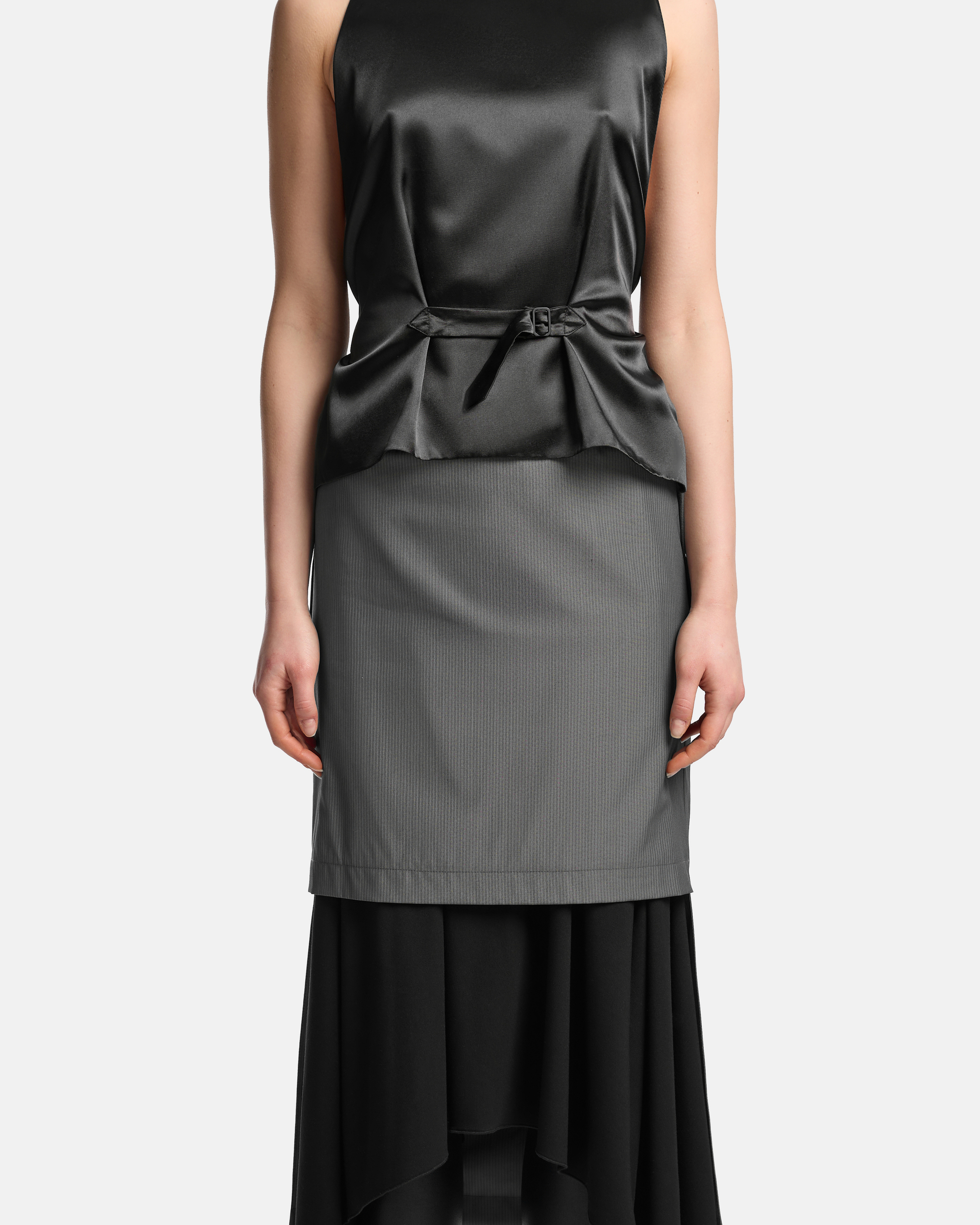 ЮБКА-ТОП ИЗ КОСТЮМНОЙ ТКАНИ