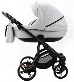 Детская коляска Adamex Lanti 2 в 1 LN-PS46 TIP (СВ.СЕРЫЙ + СВ.СЕРАЯ КОЖА)