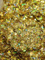 Хлопья - слюда 88807 Золото голографик - для литья изделий и творчества