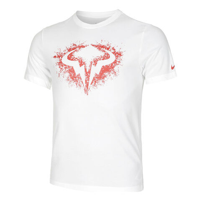 Мужское теннисное поло Nike Dri-Fit Rafa Nadal Court SU23 T-Shirt Men - White, Multicoloured