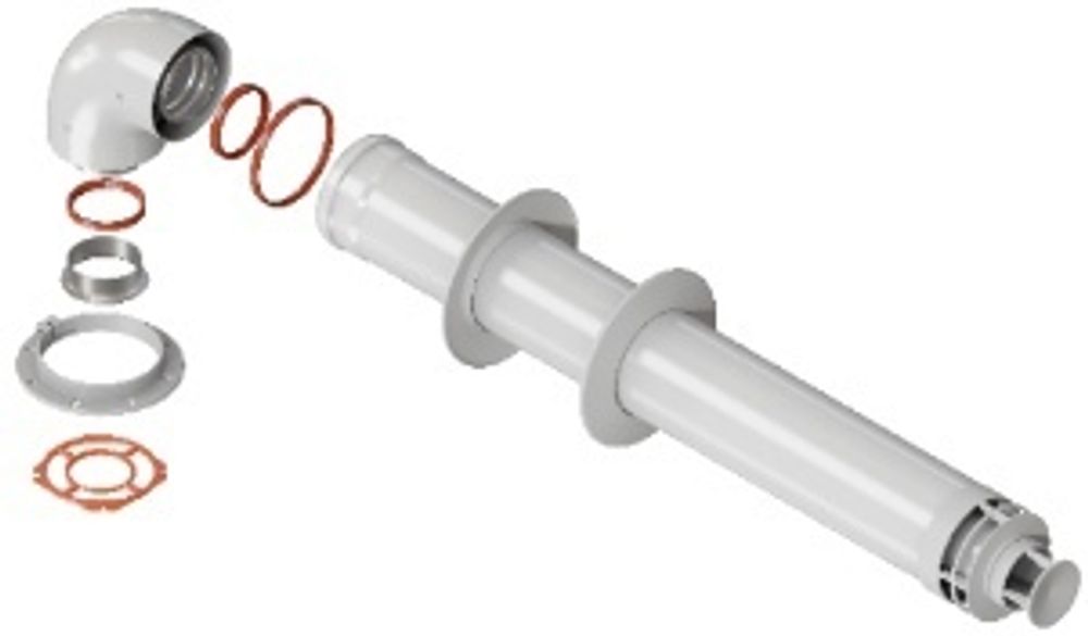 ROMMER RCA-6010-261220 Комплект дымохода АНТИЛЕД 60/100 - 1220мм (IMMERGAS)