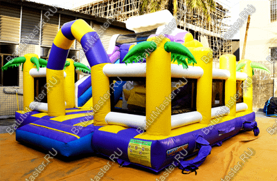 Коммерческий батут "Белый клык" с не механизированной головой, размер 6*6*4 м