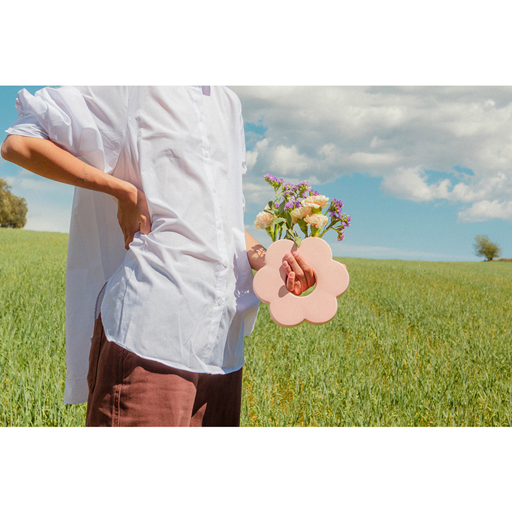 Ваза для цветов daisy, 20 см, розовая