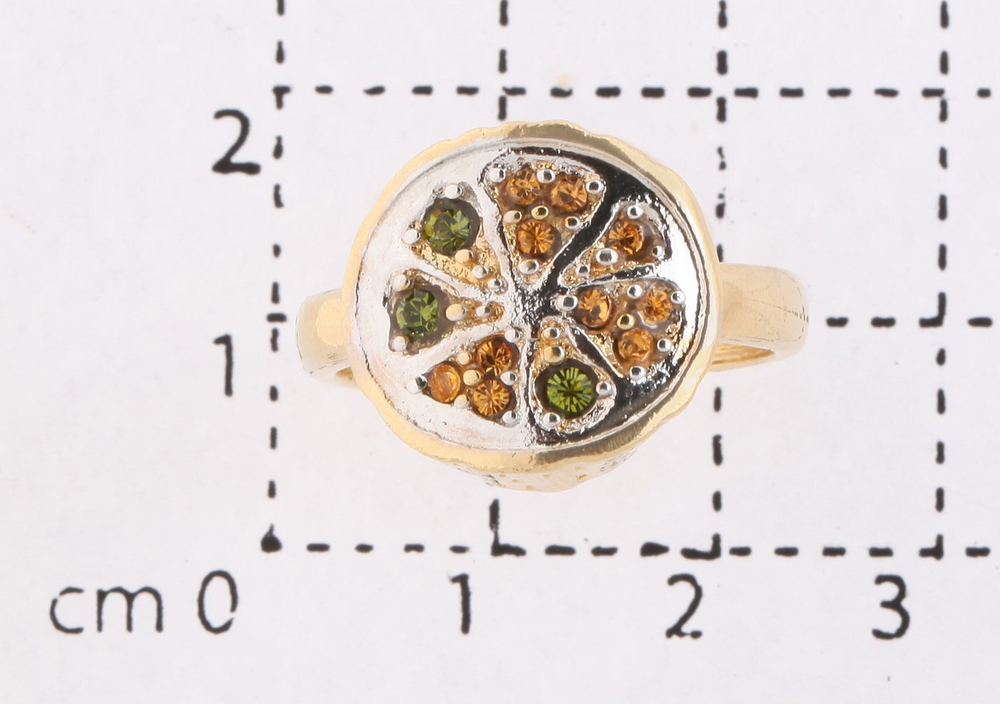 "Помело" кольцо в золотом покрытии из коллекции "Плод страсти" от Jenavi