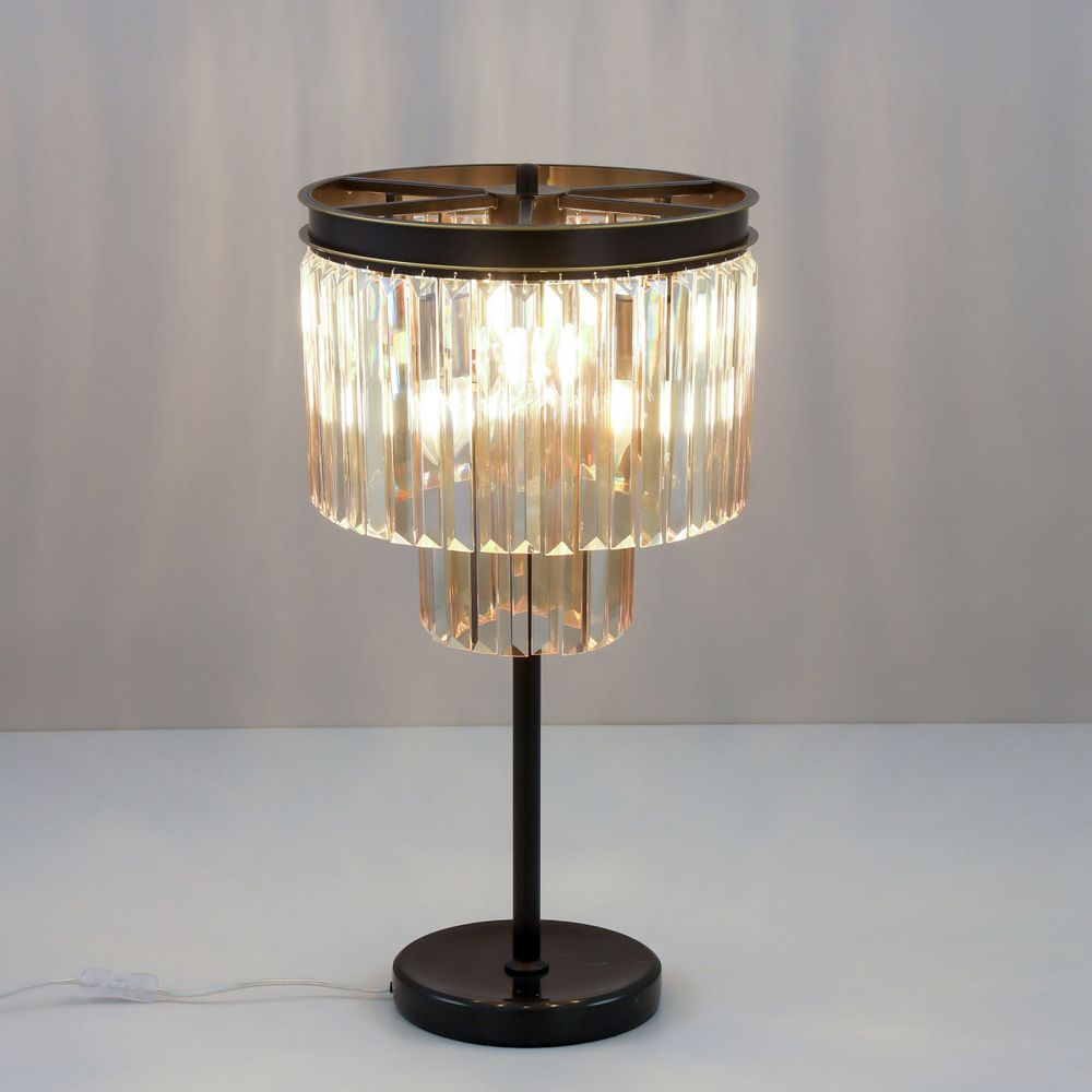 Citilux Мартин CL332862 Настольная лампа хрустальная Шампань