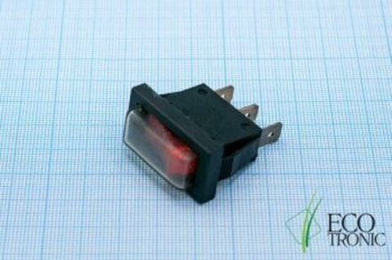 Выключатель черный C8, C10 (красная кнопка)