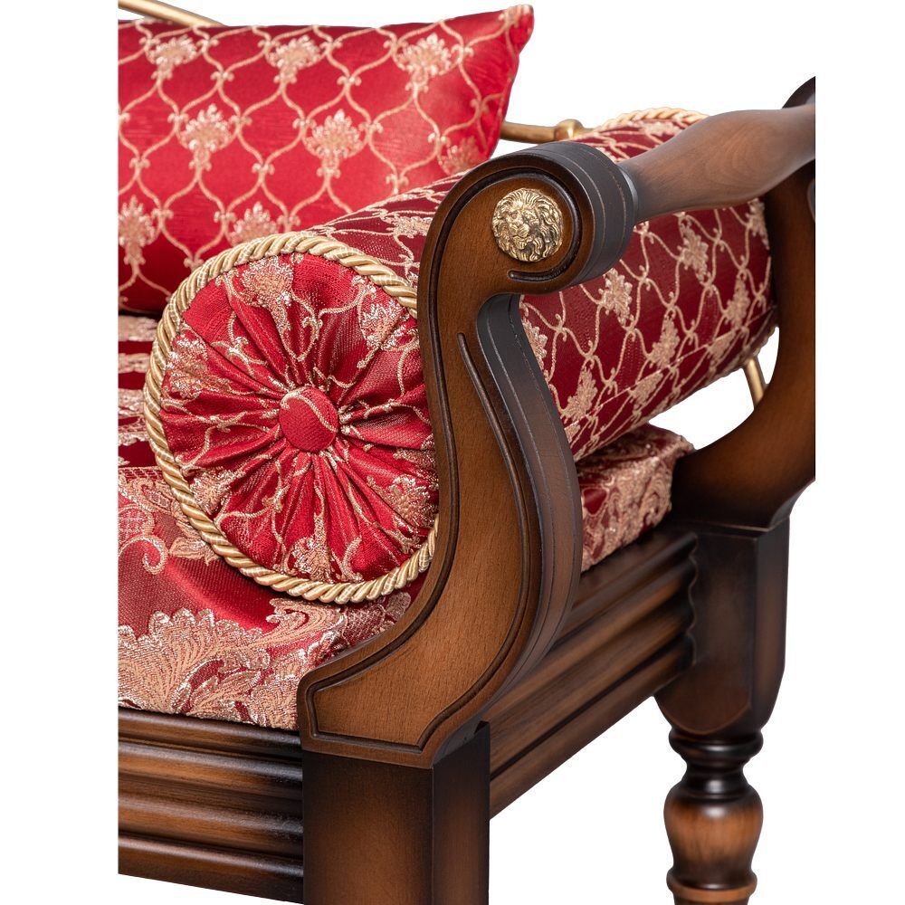 Банкетка Флоренция Премиум Орех(Д) Каледония Даймонд Черри Амбер