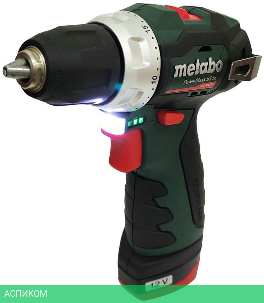 Дрель-шуруповерт Metabo PowerMaxx BS BL кейс (601721500)