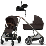 Коляска Cybex Balios S Lux TPE complete Cloud G Moon Black Plus Base G 4 в 1 Chocolate Brown с дождевиками