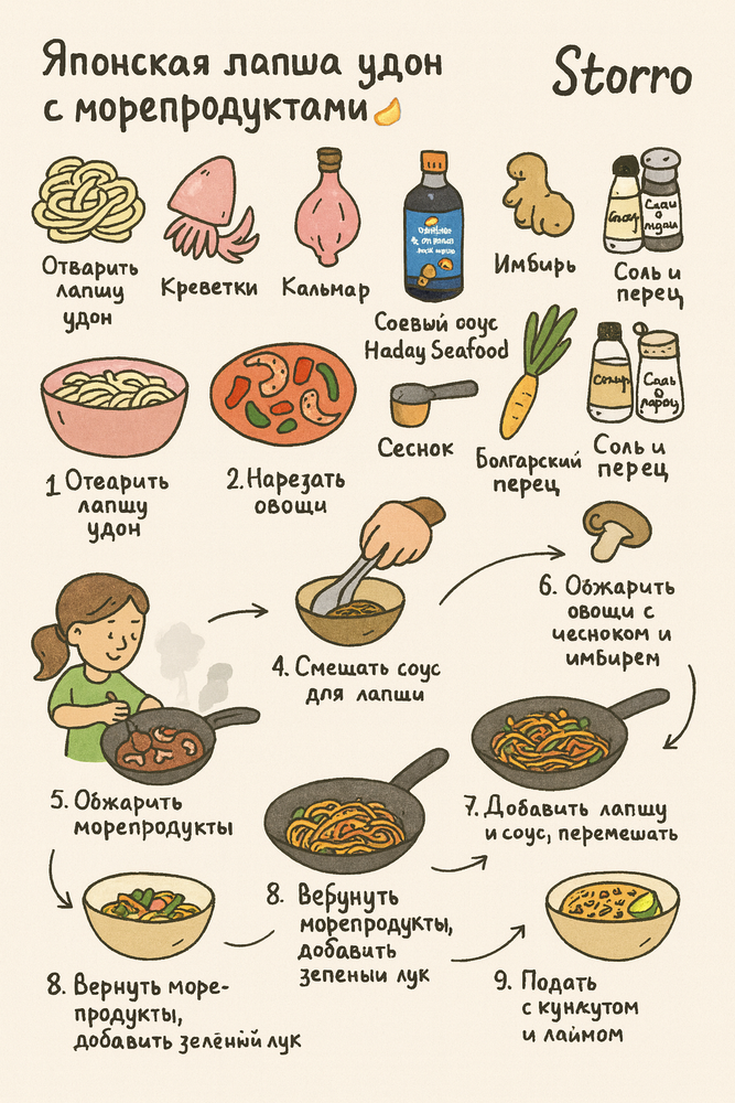 Соевый соус Haday Seafood со вкусом морепродуктов 500 мл