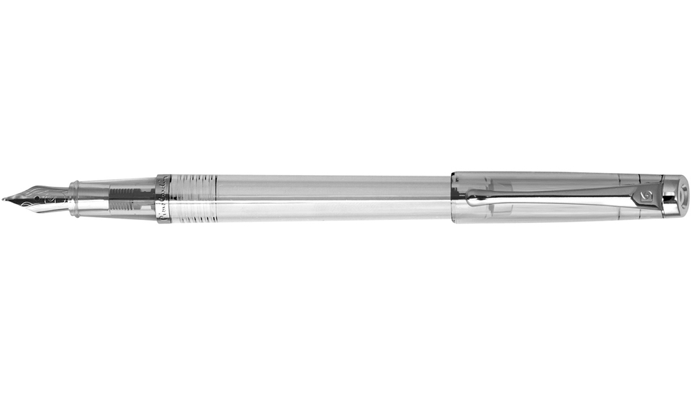 Подарочная прозрачная перьевая ручка с колпачком на резьбе Pierre Cardin I-SHARE PC4210FP в подарочной коробке
