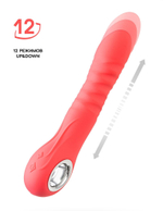 Коралловый вибратор Flox с возвратно-поступательными движениями - 21,5 см. (Цвет: коралловый)
