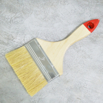 Кисть плоская 4" 100мм искусственная щетина, деревянная ручка