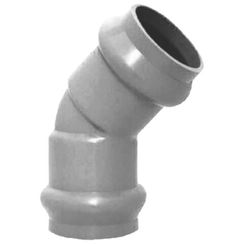 Отвод ХЕМКОР двухраструбный НПВХ 110 мм, 45 гр.