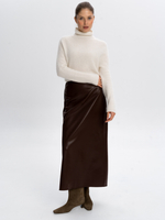 Юбка-миди из экокожи