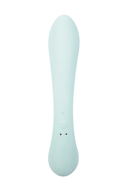 Нереалистичный вибратор Satisfyer Triple Oh, силикон, голубой, 24 см