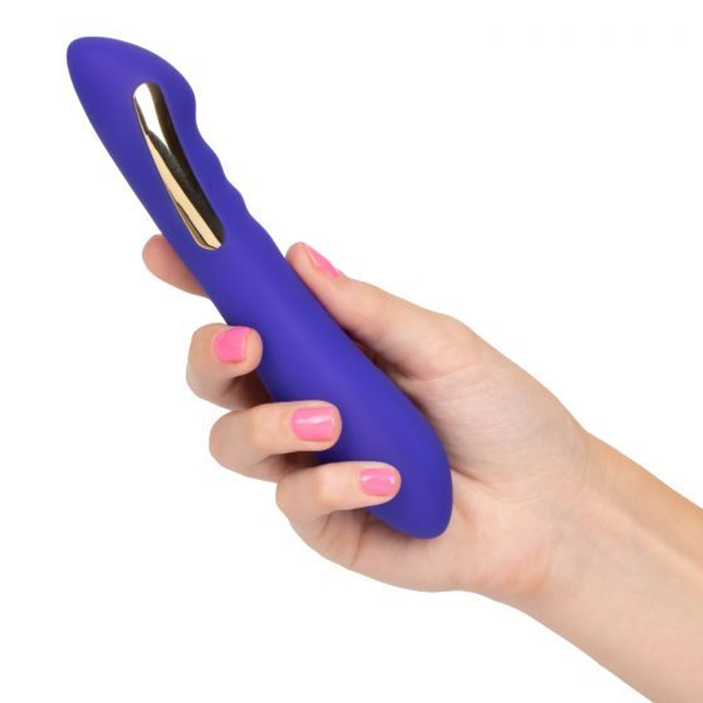 Фиолетовый вибратор с электростимуляцией Intimate E-Stimulator Petite Wand - 18,5 см. (Цвет: фиолетовый)