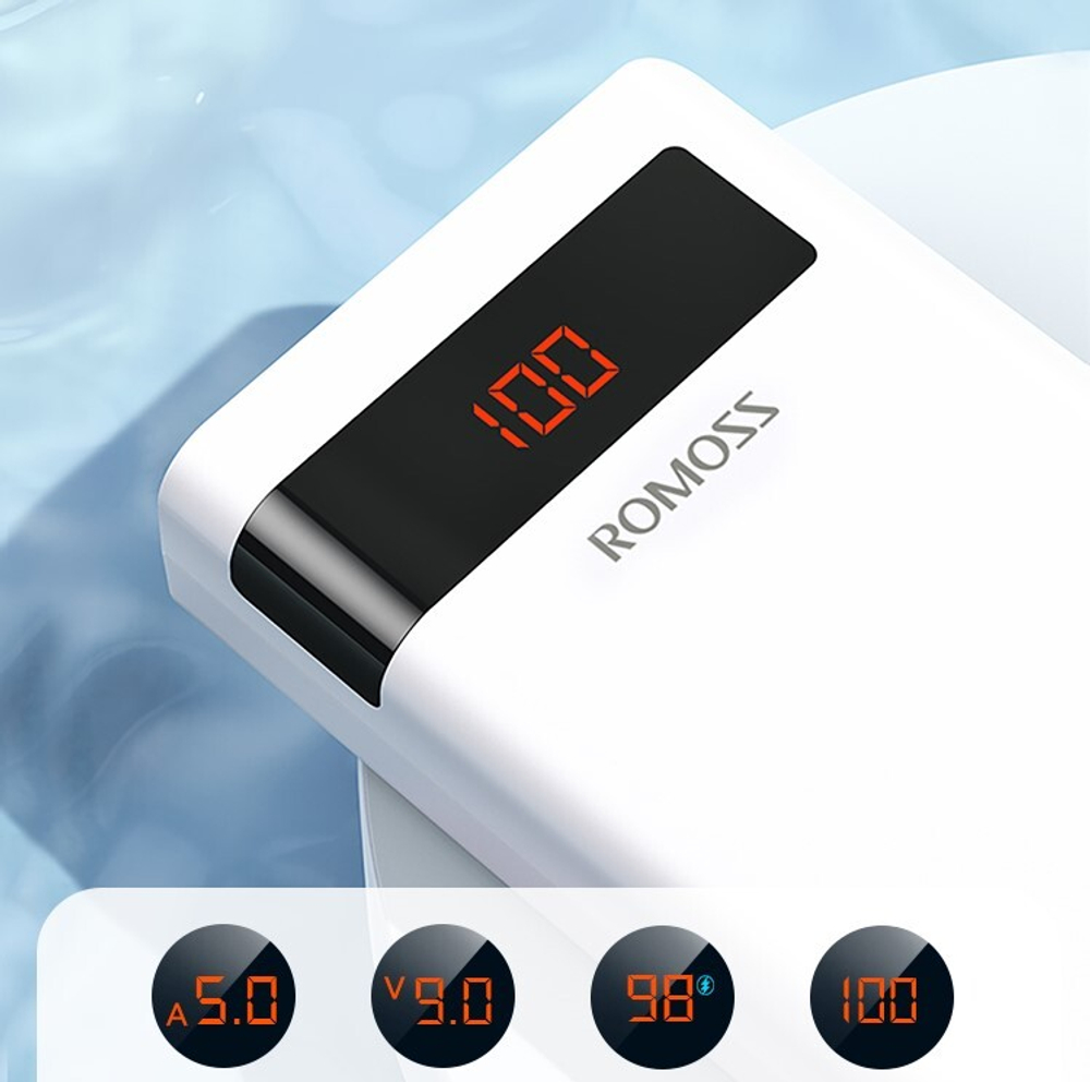Romoss Sense 8PF/30000мАч/22.5 Вт Быстрая зарядка/LED