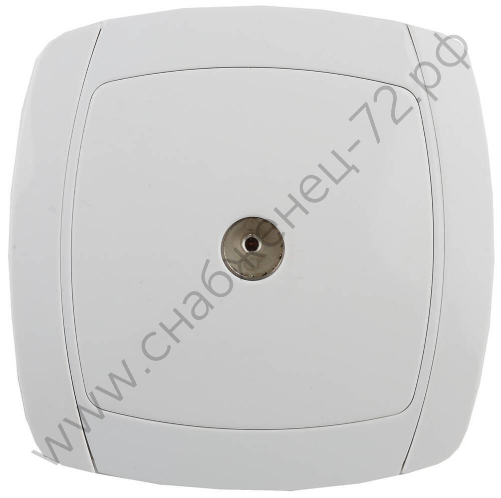 СВЕТОЗАР City light, телевизионная одинарная в сборе цвет белый, Электрическая розетка (SV-54215-W)