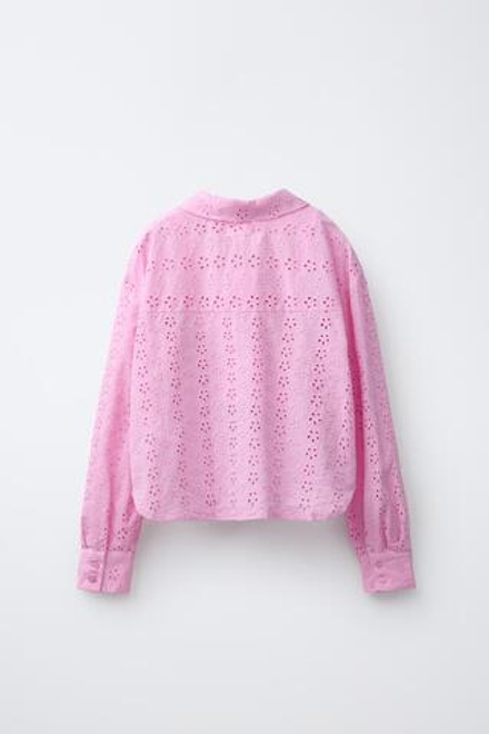 ZARA КОМПЛЕКТ: РУБАШКА И ТОП SCHIFFLY, ЦВЕТ ФУКСИИ