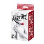 Красный кляп-шар 4,5см на черных ремешках ToyFa Anonymo 310303