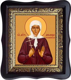 Милица Кувшинова святая мученица. Икона на холсте в киоте