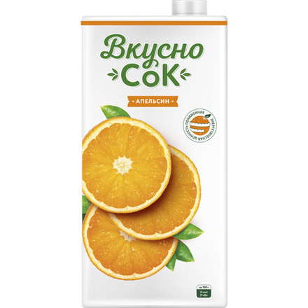 Натуральный сок Вкусно Сок апельсин 1,93 л
