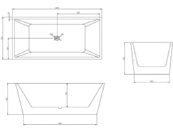 Акриловая ванна отдельностоящая ABBER AB9224-1.6 160x80 см.