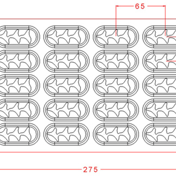 931 | Форма для шоколадных изделий &quot;Баунти&quot; (275*175 мм)