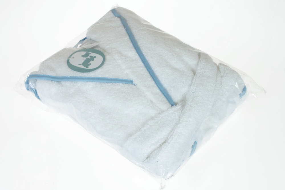 Элитный халат детский с капюшоном Птички от Bovi упаковка