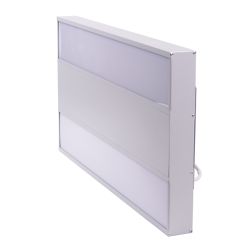 ULO-K16B 2x16W-4000K-L50 5W-RGB IP44 LIGHT GREY Светильник линейный светодиодный подвесной с фоновой подсветкой. Белый свет 4000К. Алюминий. Цвет светло-серый. TM Uniel