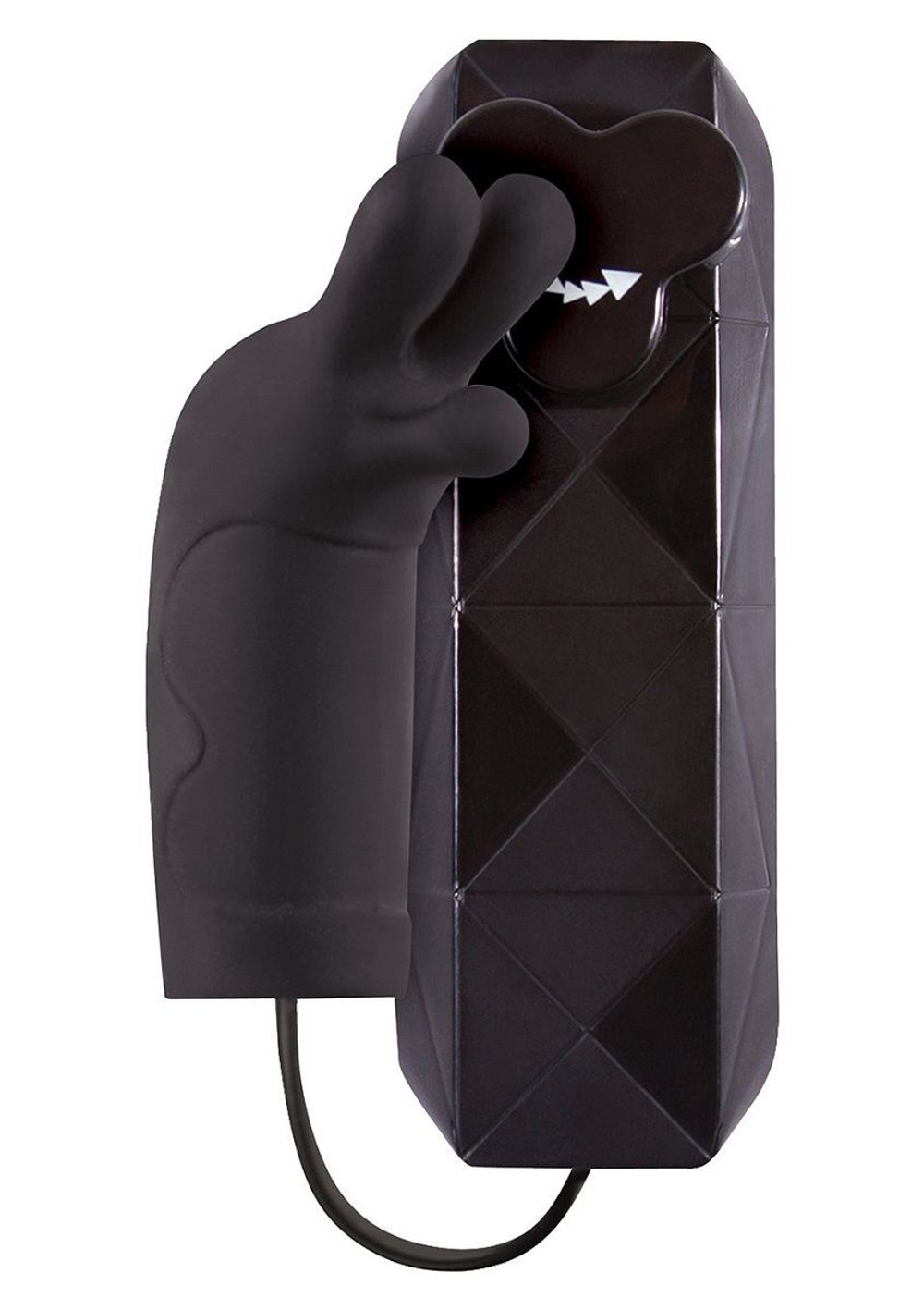 Чёрный вибростимулятор Trois с выносным пультом управления (Цвет: черный)