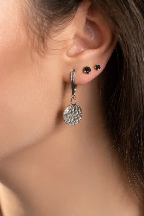 Серьги "Битые медальоны"