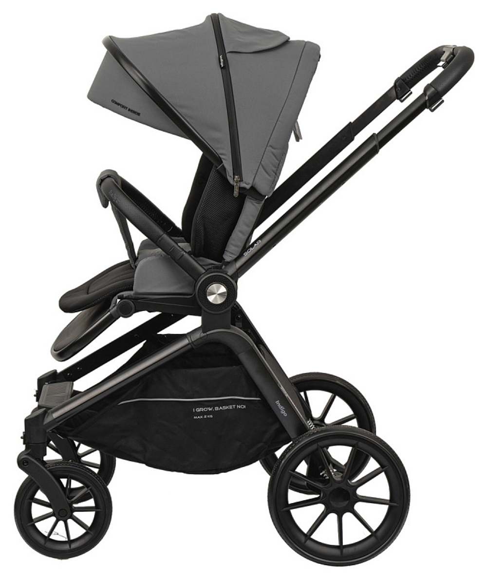 Детская коляска Indigo Solar 3 в 1 серый