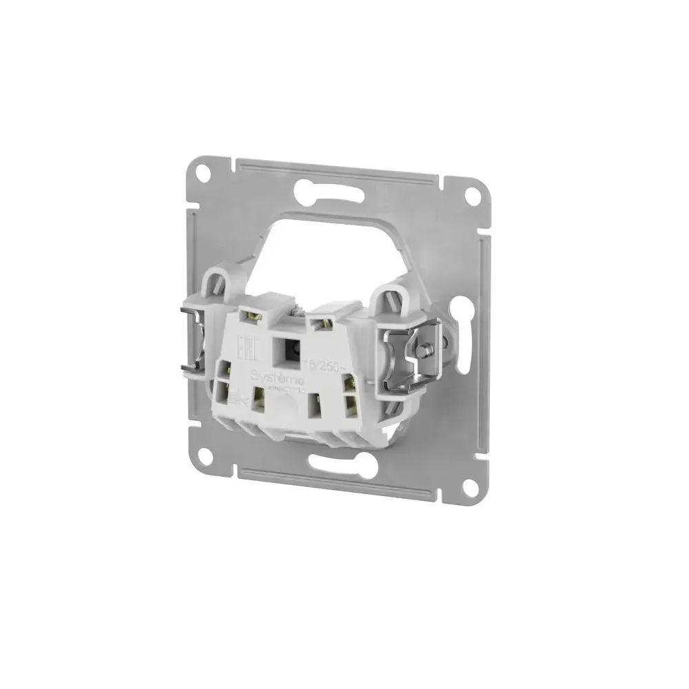 GLOSSA РОЗЕТКА без заземления без шторок, 16А, мех., быстрозажим. клем., БЕЖЕВЫЙ