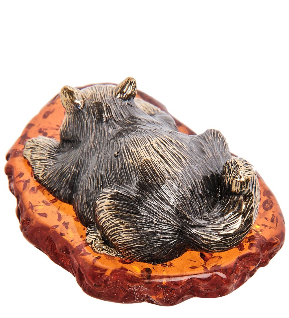 Народные промыслы AM-3103 Фигурка «Кот Тимоха» (латунь, янтарь)