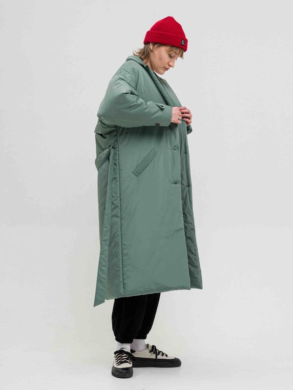 Плащ Утепленный FOS Женский Зеленый - фото 11